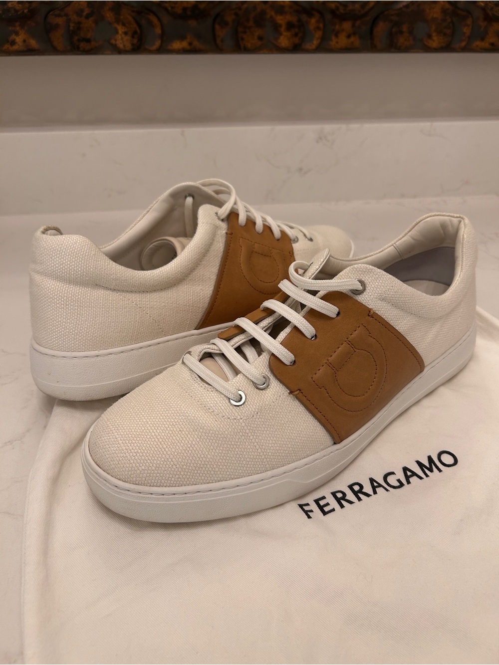 Salvatore Ferragamo "Cult" Men's Low-Top Sneakers Men’s Size 11 M